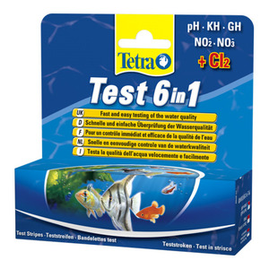 테트라 TEST 6in1 [pH KH GH NO2 NO3 Cl2 테스트 스트립]